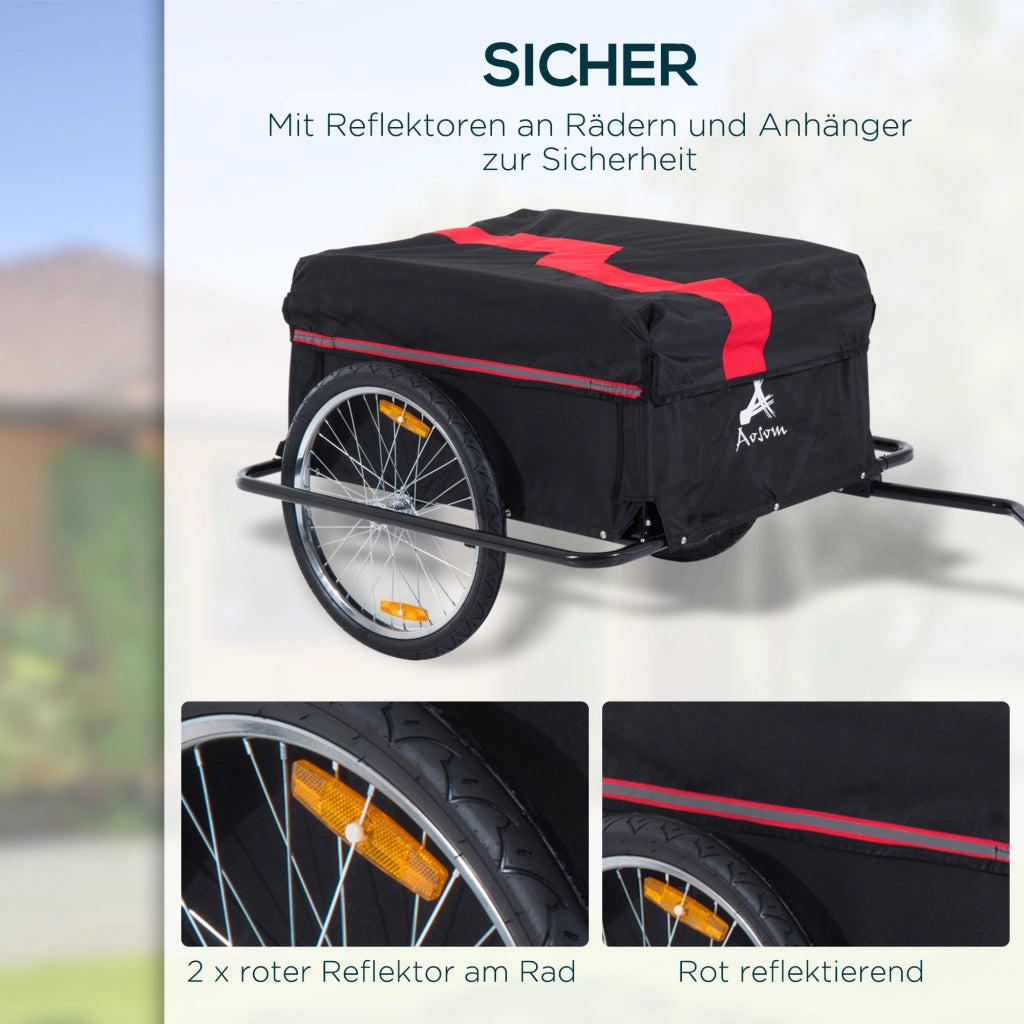Rimorchio per Bicicletta Pieghevole ¨C Xylo ¨C Carico 40kg, 140x88x60cm