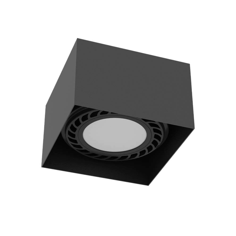 Spot soffitto a vista quadrato nero GU10 18W CAGE Brosline