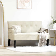 Panca Chesterfield Crema 112 x 65,5 x 75 cm Velluto 42019293