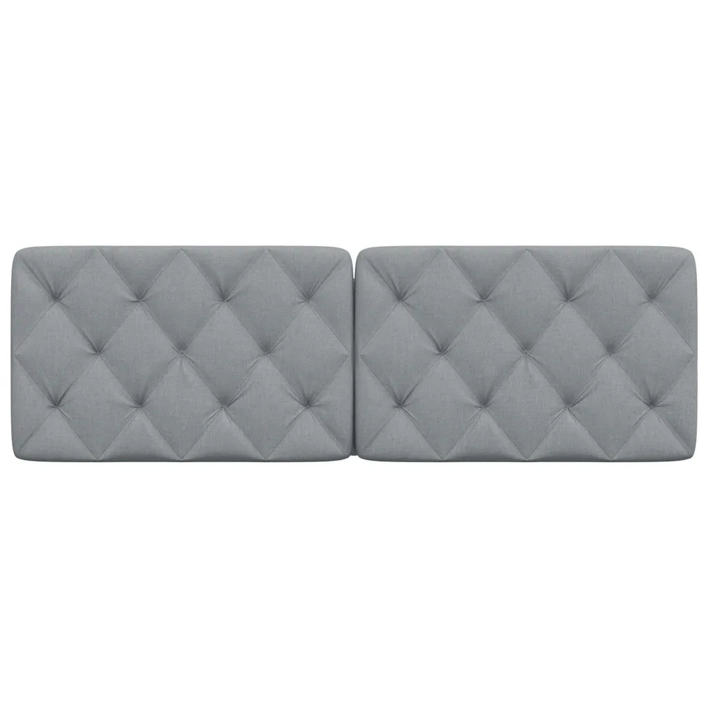Coussin de tête de lit gris clair 160 cm tissu