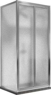 Box Doccia 3 lati 75x75x75 cm 2 Ante Battenti in Cristallo Opaco 4-6mm H198 Fosterberg Maribo Trio