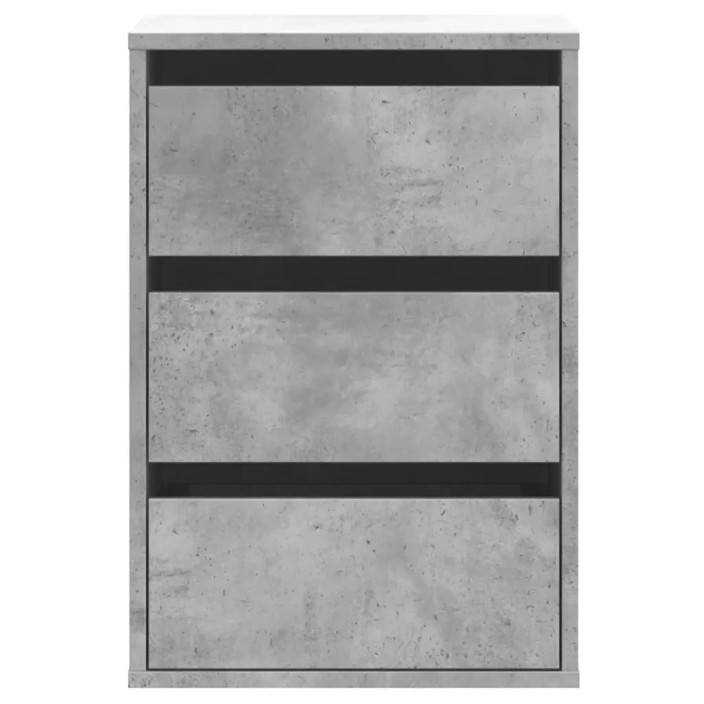 Cassettiera Angolo Grigio Cemento 40x41x58cm Legno Multistrato