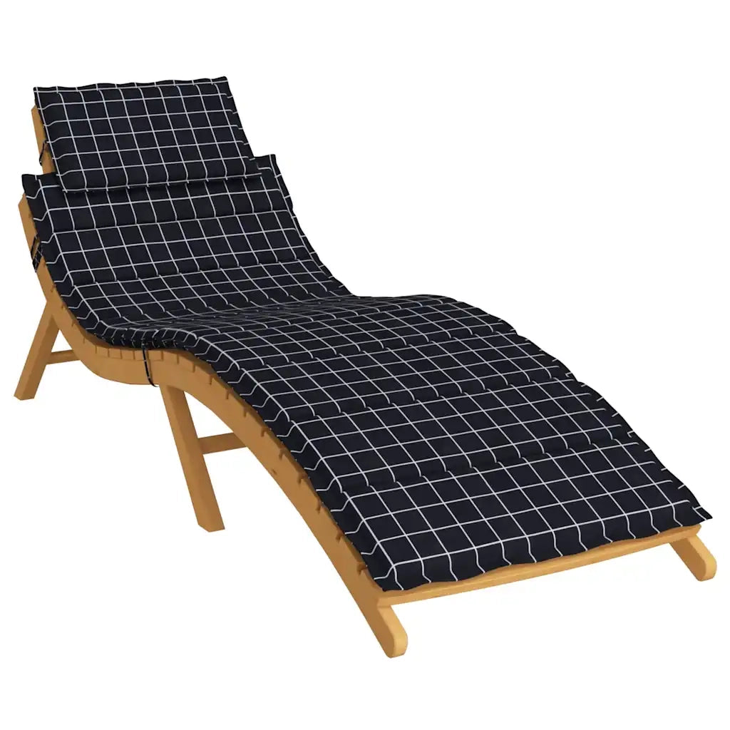 Cuscino per Lettino con Motivo a Quadri Nero in Tessuto Oxfordcod mxl 71627