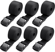 Set di 6 cavi a spillo corti, cavo a spillo 1m, cavi a spillo regolabili con chiusura a morsa, per moto, bagaglio, campeggio (nero)