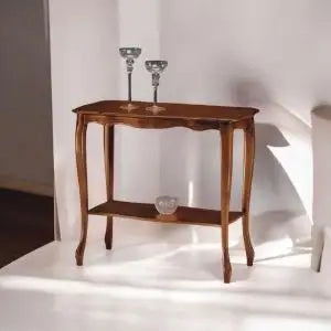 Consolle tavolino in legno noce arte povera