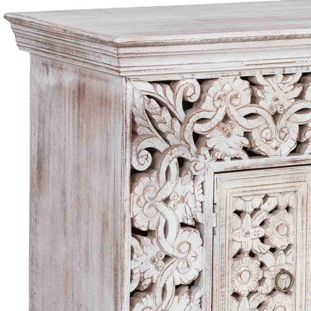 Mobile ingresso legno grigio artigianale 90x40x90 cm