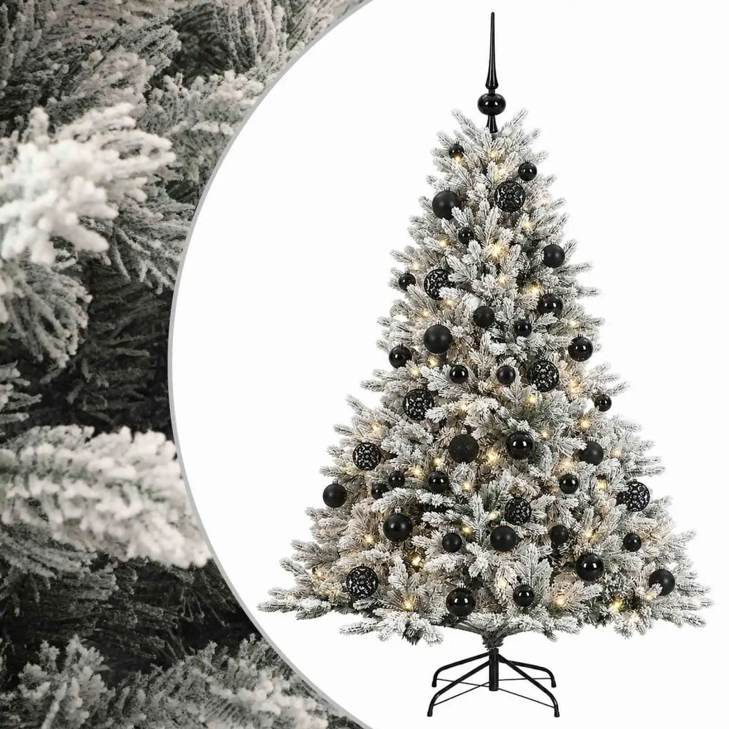 Albero di Natale artificiale con palline 150 cm 150 LED 3465562
