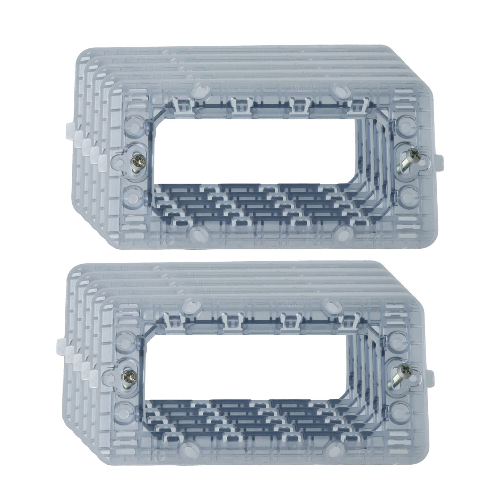 Kit supporto 4 posti per placche compatibile con bticino matix *** numero pezzi 10, confezione 1