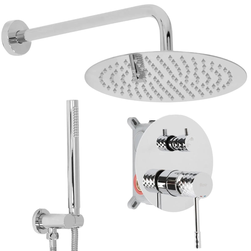 Set Doccia Da Incasso Rea Lungo Diamond Chrome + Box