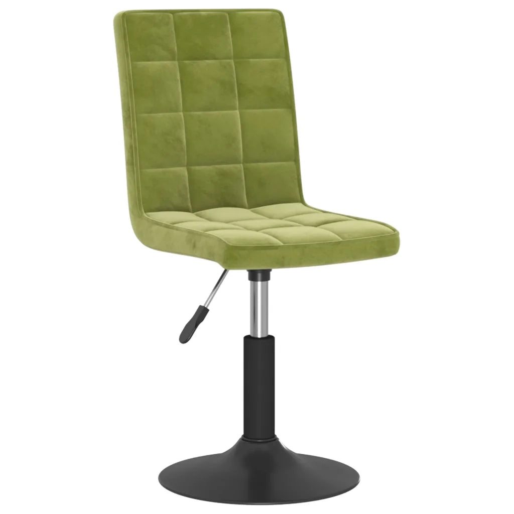 Sedie da Pranzo Girevoli 6 pz Verde Chiaro in Velluto 3089302