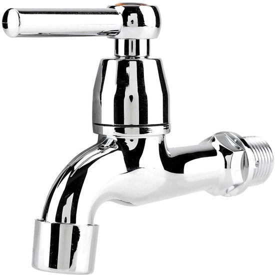 Rubinetto per acqua fredda di alta qualità in plastica - verniciato - installazione facile - scarico dell'acqua - regolazione con maniglia - duraturo e elegante - rubinetto per acqua