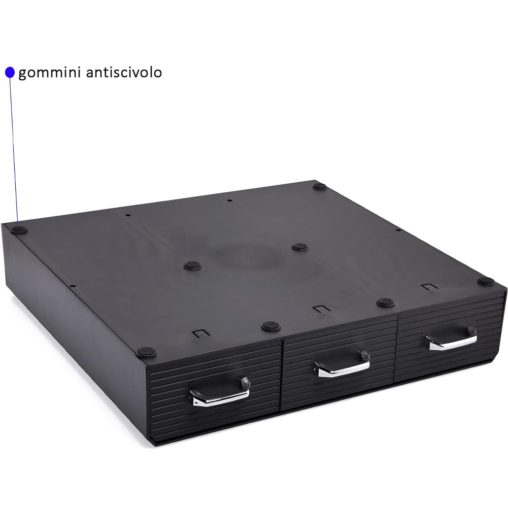 Porta Capsule Caffè Professionale 3 Cassetti Station Organizer Bar Caffetteria