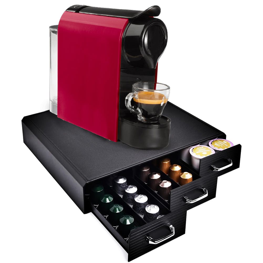 Porta Capsule Caffè Professionale 3 Cassetti Station Organizer Bar Caffetteria