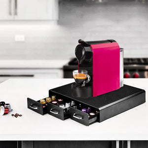 Porta Capsule Caffè Professionale 3 Cassetti Station Organizer Bar Caffetteria