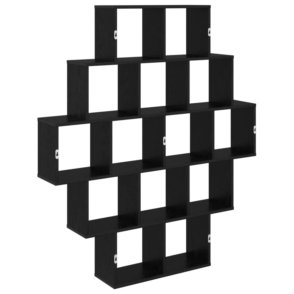 Scaffale da parete Rovere Nero 120 x 20 x 136 cm 8012157