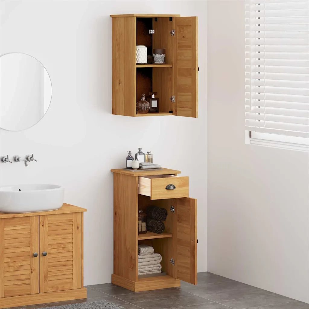 Mobile da Bagno con cassetto VIGO 2 pcs Marrone e Marrone Miele 3328537