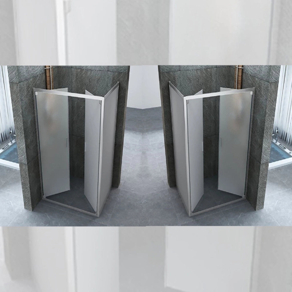 Box doccia apertura saloon cristallo opaco 6mm kim, misura 70x120