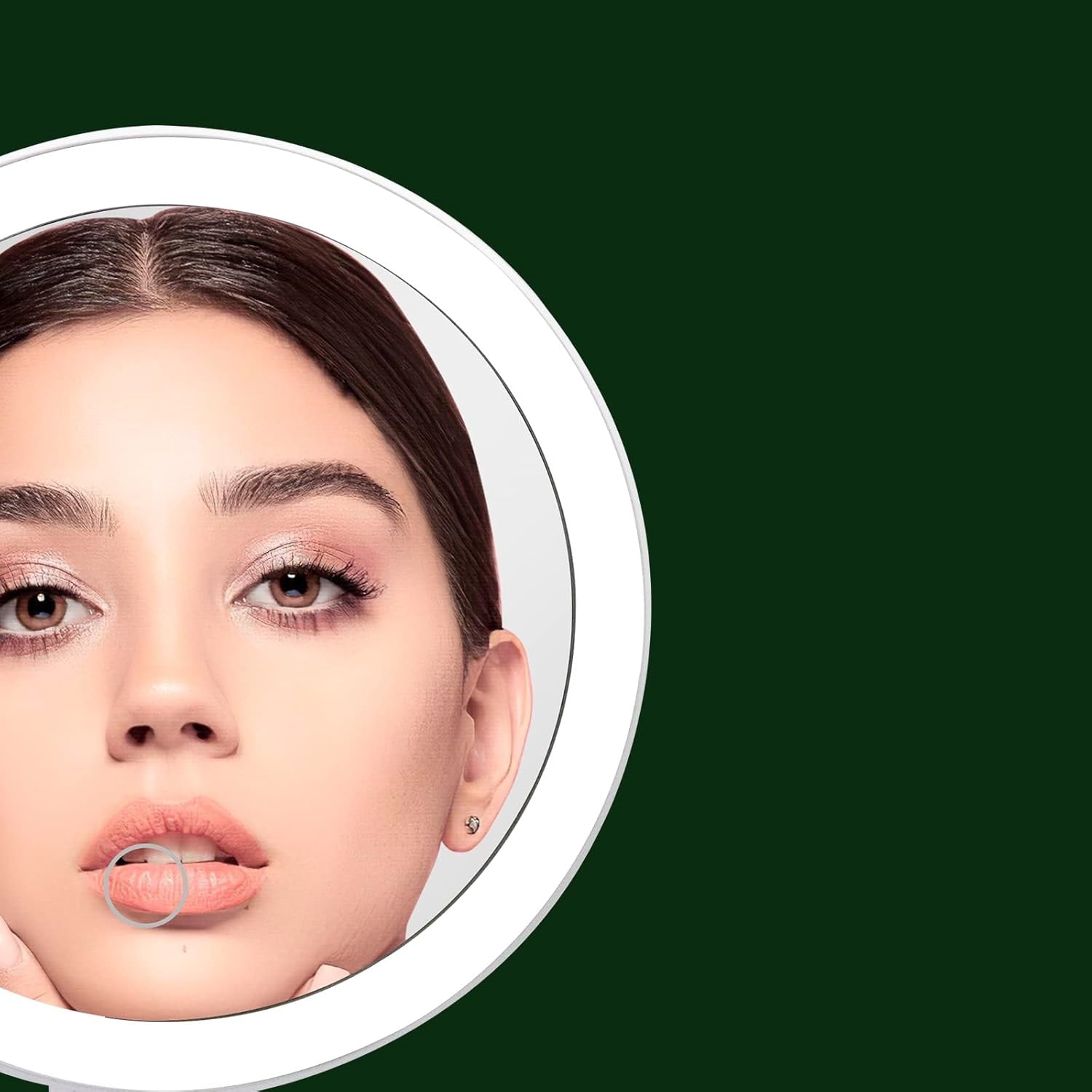 Specchio da Trucco con Luce Led e Porta Accessori Trasparente Ingrandimento 1X