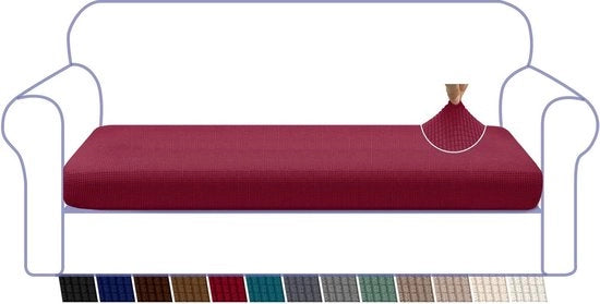 Bancovertrek con tessuto spandex jacquard con base elastica - 4 posti - colore vino