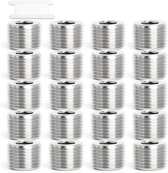 Set di Placche di Accoppiamento in Acciaio Inossidabile per Tubi 1/4" BSP - Set da 10 pezzi