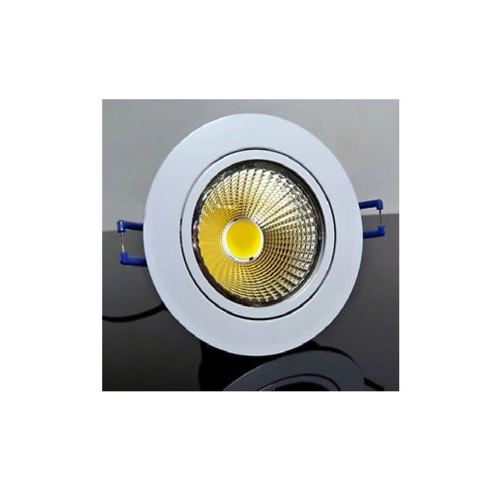 Trade Shop - Faretto Da Incasso Led Cob Epistar 3w Riflettore Bianco Freddo E Bianco Caldo - -bianco Freddo      -