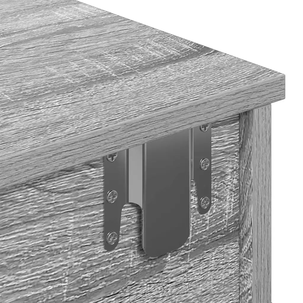 vidaXL Scaffale a Parete con Cassetti Grigio 60x28x15 cm in Truciolato
