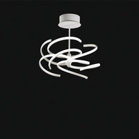 Plafoniera Moderna Nest Metallo Bianco Acrilico Led 70W 3000K