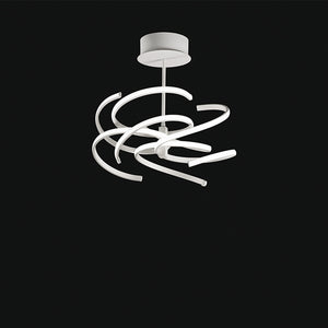 Plafoniera Moderna Nest Metallo Bianco Acrilico Led 70W 3000K