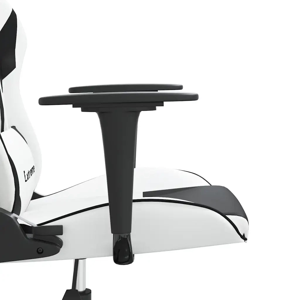 vidaXL Sedia da Gaming Bianco e Nero in Similpelle