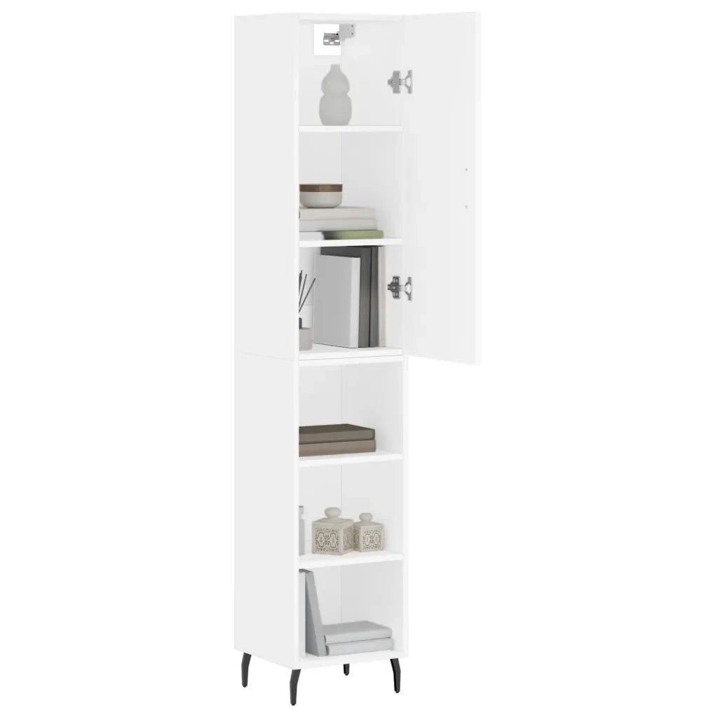Credenza | Madia | Buffet da pranzo | Armadio da pranzo Bianca 34,5x34x180 cm in Legno Multistrato
