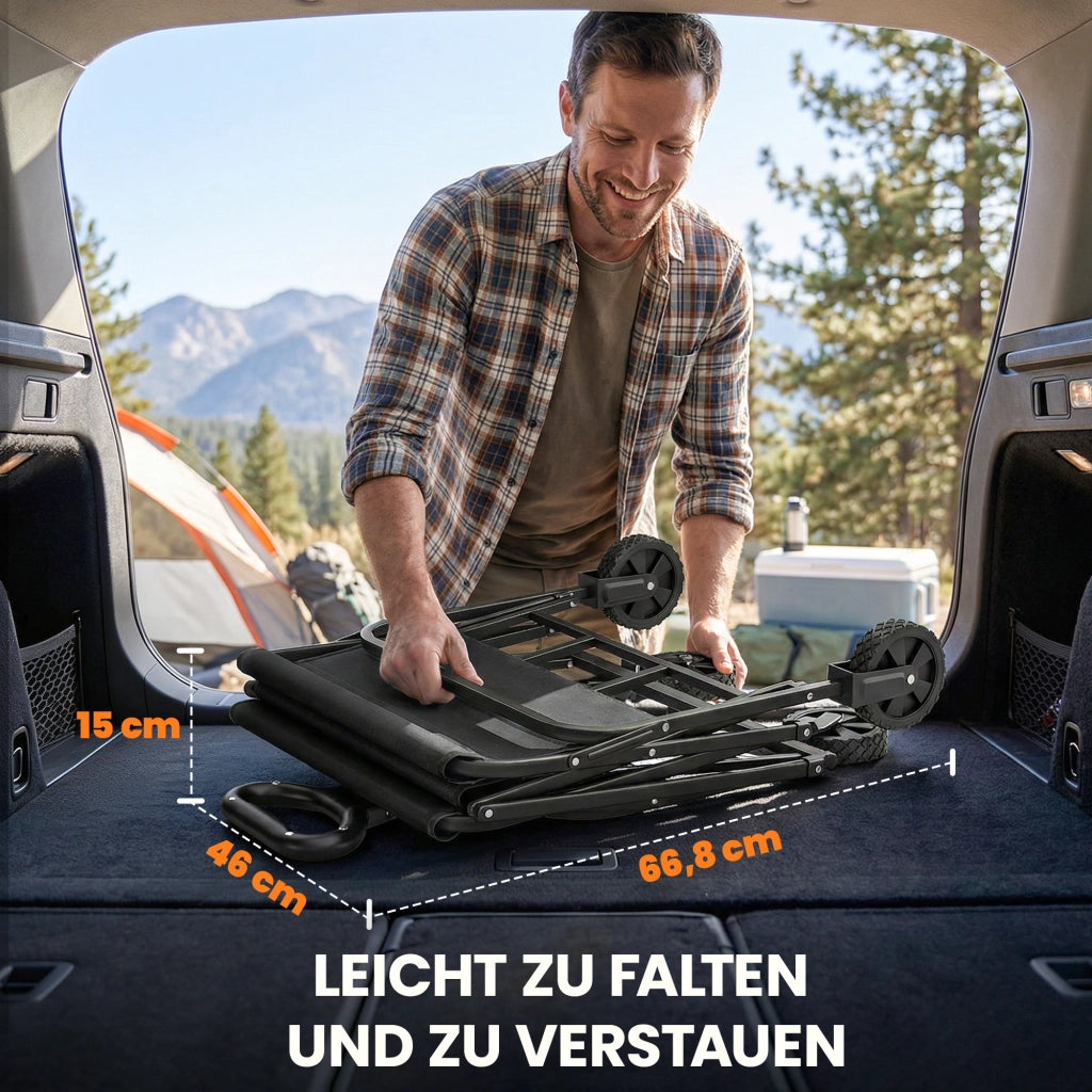 Carrello Pieghevole ¨C Zephmum ¨C Nero 68 kg