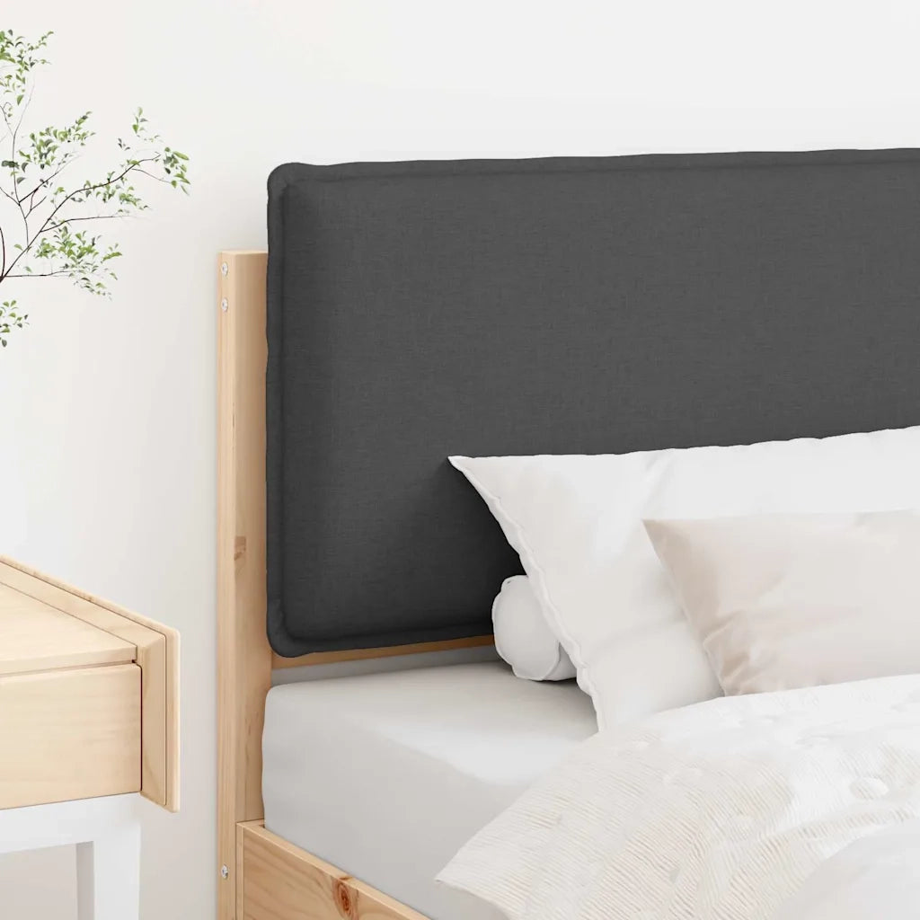 Testiera imbottita Grigio Naturale e Scuro 75 cm Pino massello
