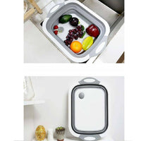 Tagliere Pieghevole 3in1 Salvaspazio Termoplastica 40x30cm con Filtro di Scarico