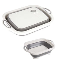 Tagliere Pieghevole 3in1 Salvaspazio Termoplastica 40x30cm con Filtro di Scarico