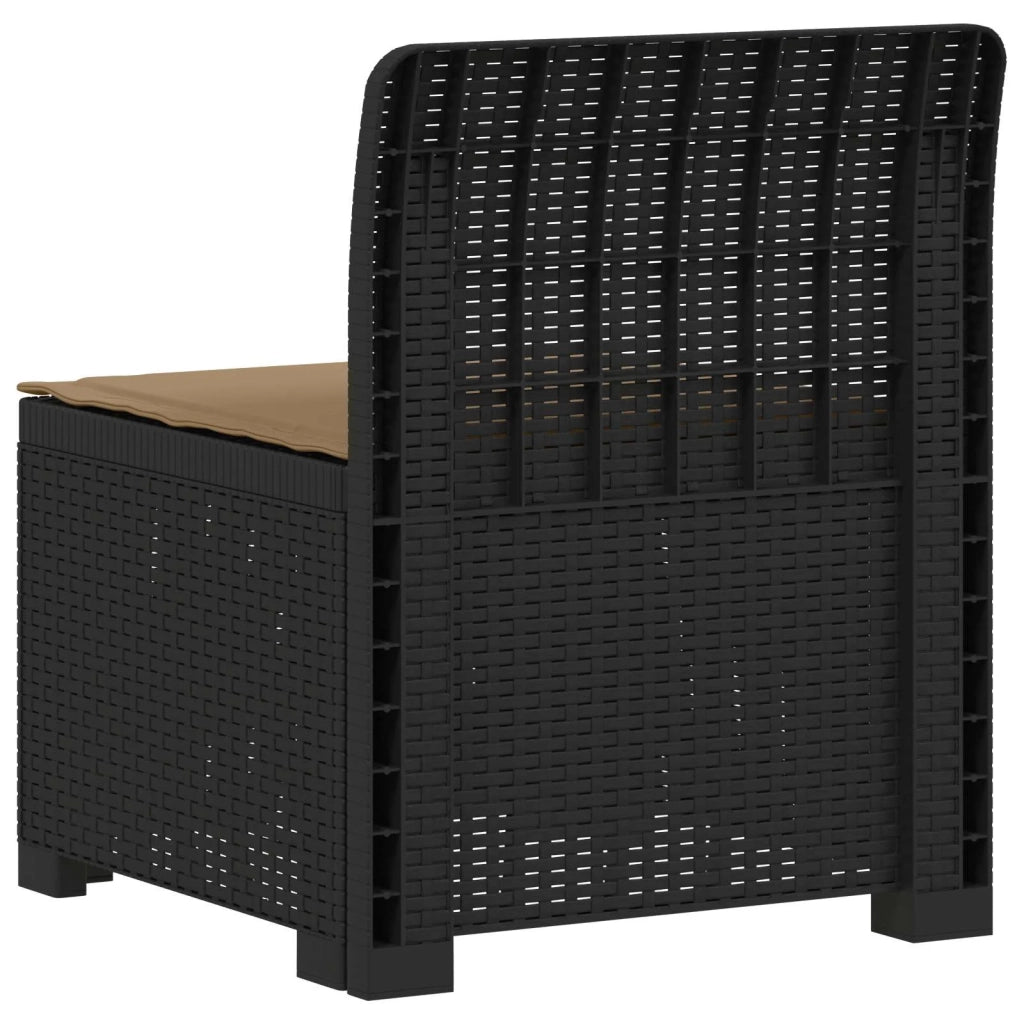 Divano da esterno-Divano da Giardino a 1 Posto con Cuscino Aspetto Rattan PP 808844