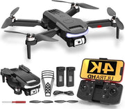 Drone con camera 1080p per adulti principianti FPV - Drone pieghevole - Motore senza assi di bilanciamento - Quadricottero RC - Volo in orbita - Salto 3D - 36 minuti di durata della missione - Peso inferiore a 249 g - Regalo di Natale