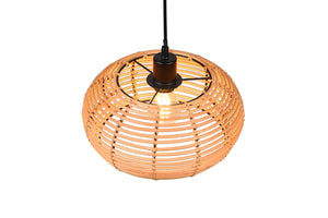 Lampada a Sospensione da Interno Attacco E27 in Tessuto Naturale