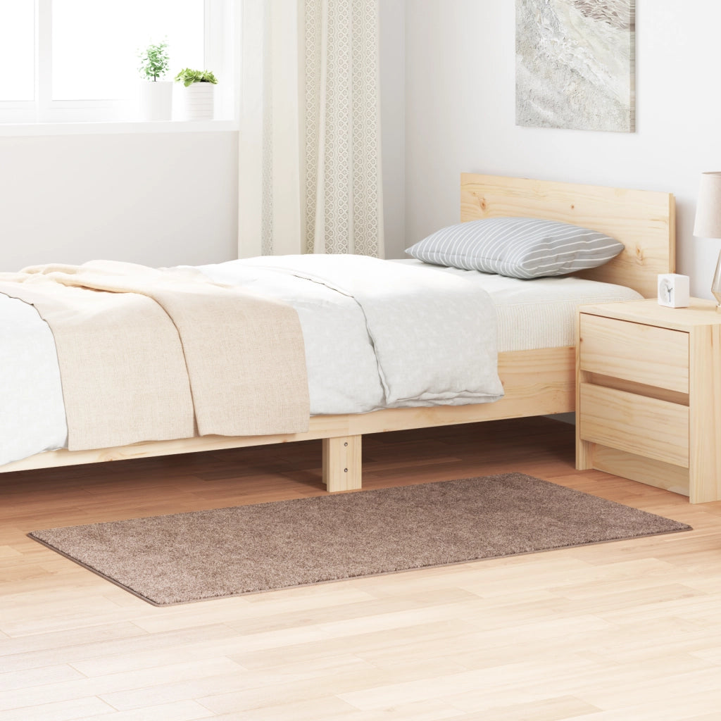 Tappeto Shaggy  con retro in lattice Marrone 80x150 cm