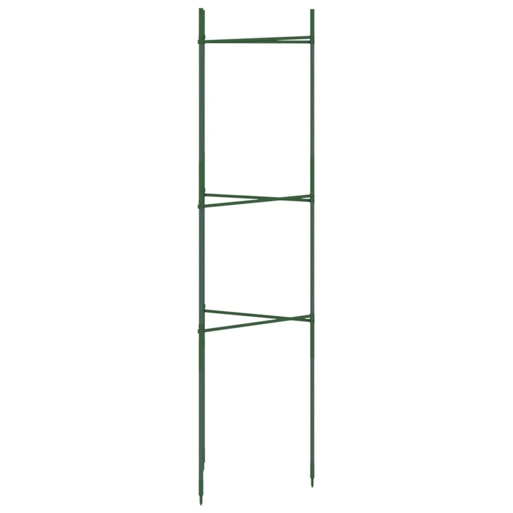 Set di 6 gabbie multifunzionali regolabili per pomodori 32 x 29 x 116 cm acciaio verde 02_0055596