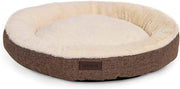 Mangiazappa in forma di donut Ø 65 cm per cani e gatti con copertura lavabile - Marrone