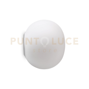 COTTON APPLIQUE A PARETE IN VETRO BIANCO 1 LUCE ATTACCO E14 D.20CM