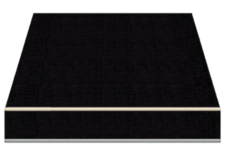 Tenda da Sole a Bracci Estensibili Tempotest Para', col. Nero 24, Largh. 3,6m x Sporgenza 2.60m con Mantovana Ondulata - Arganello Destro