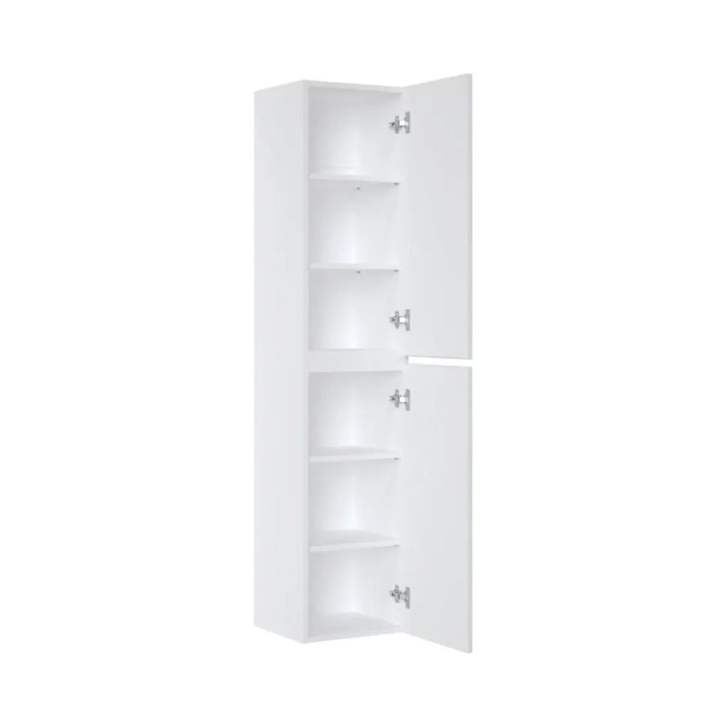 Set ICON bianco: mobiletto sotto lavabo 60cm + lavabo da incasso bianco + specchio + lampada LED + colonna