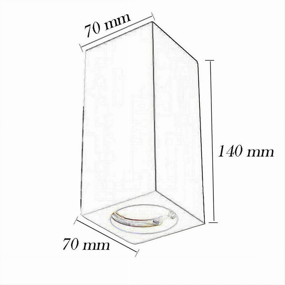 Trade Shop - Porta Faretto Applique Soffitto In Gesso Verniciabile Forma Cubo Gu10 Gs-c140-q -