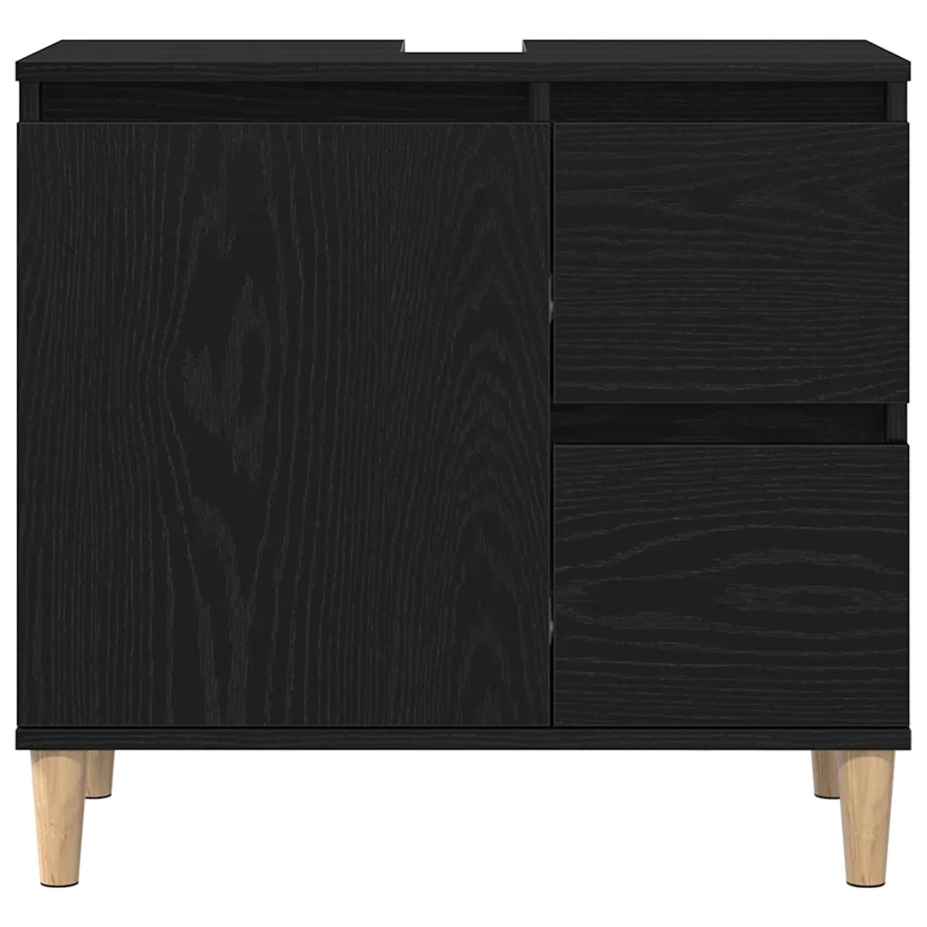 Mobile da Bagno Rovere Nero 65 x 33 x 60 cm Legno multistrato 862811