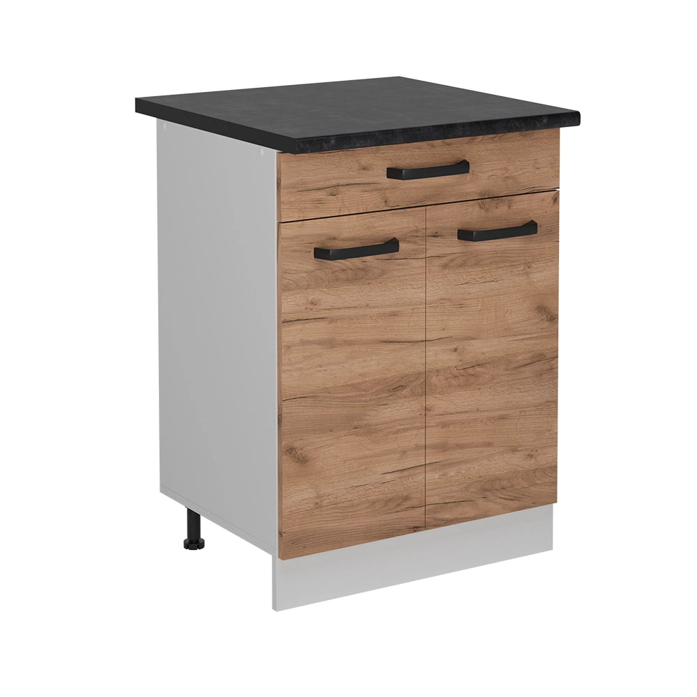 Vicco Mobiletto base per cucina Quercia dorata 60 cm PL Antracite