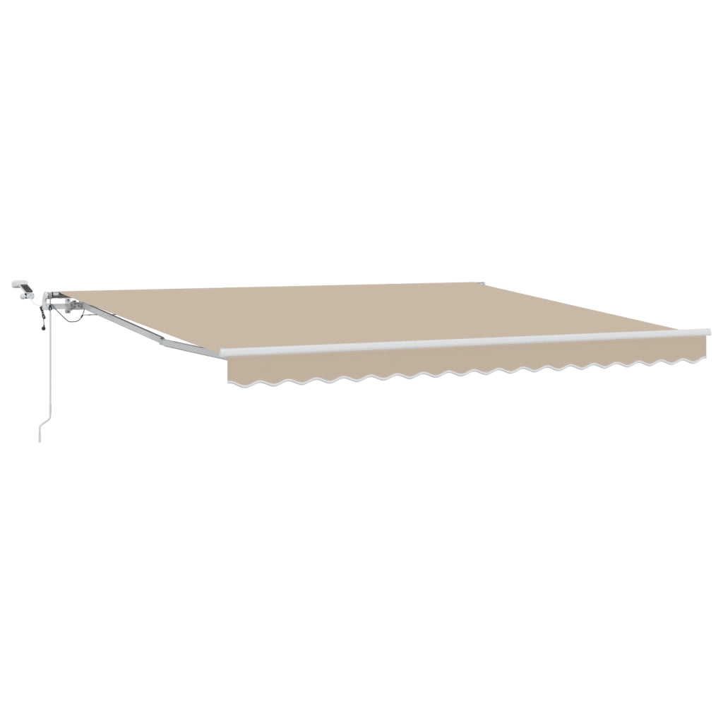 Tenda Retrattile Automatica con LED Beige 400x350 cm