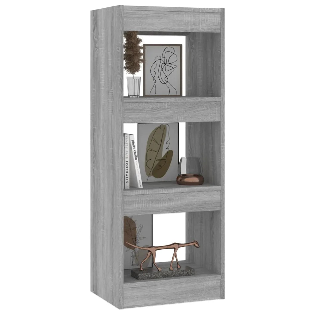 Libreria Divisorio-Scaffale per Libri-Mobile di Stoccaggio Grigio Sonoma 40x30x103 cm in Truciolato