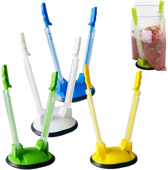 Sistema di sostegno per sacchetti della spazzatura - 4 pezzi - Sostegno per sacchetti della spazzatura per frigorifero - Ideale per uso domestico