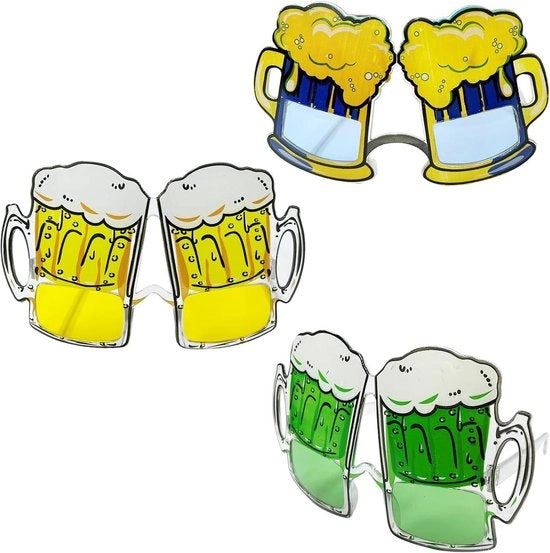 Set di 3 bicchieri in forma di birra - occhiali da sole a forma di bicchiere - bicchieri da Oktoberfest